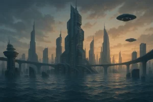 Kota futuristik menghadapi kenaikan air laut
