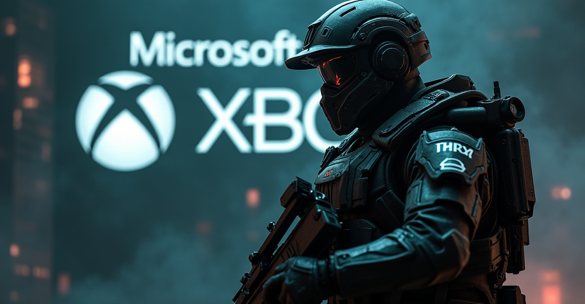 Call of Duty soldier with Microsoft Xbox logo