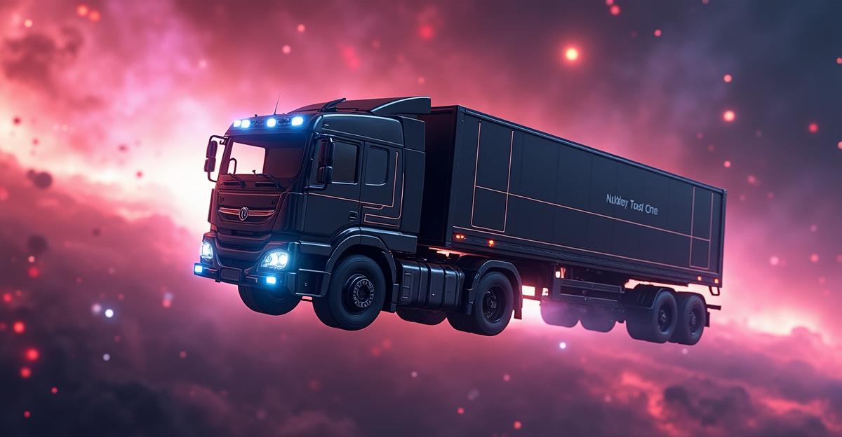 Truk antarbintang melintasi nebula galaksi