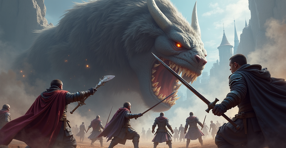 Karakter RPG bertarung dengan mekanik kelas yang berbeda